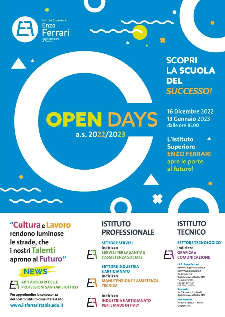 OPEN DAY 16 DICEMBRE 2022